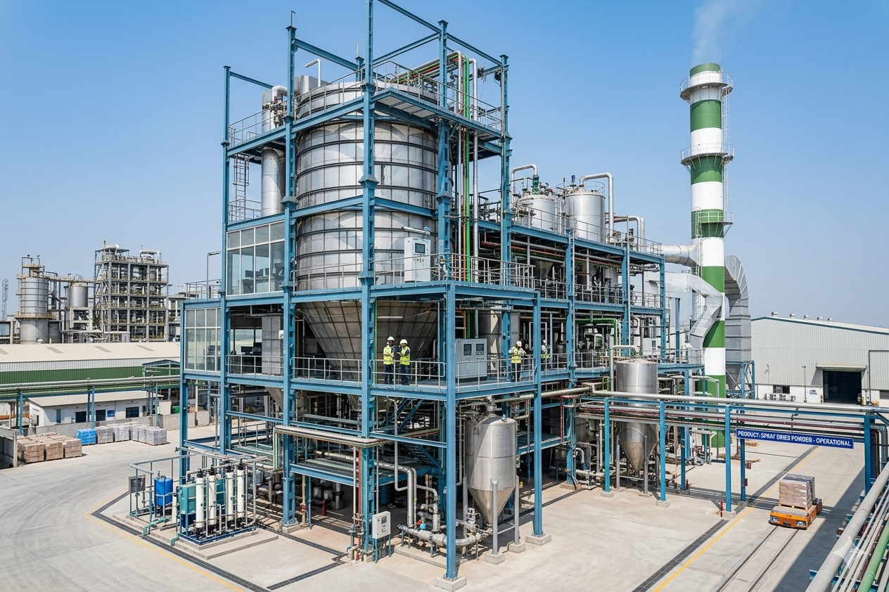 Energy Optimization in Spray Drying Plants Eliminating Indirect Heat Losses